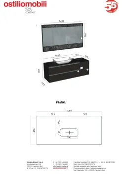 Arredamento bagno: mobile Cartabianca  con forte sconto Mobili Bagno Sospeso