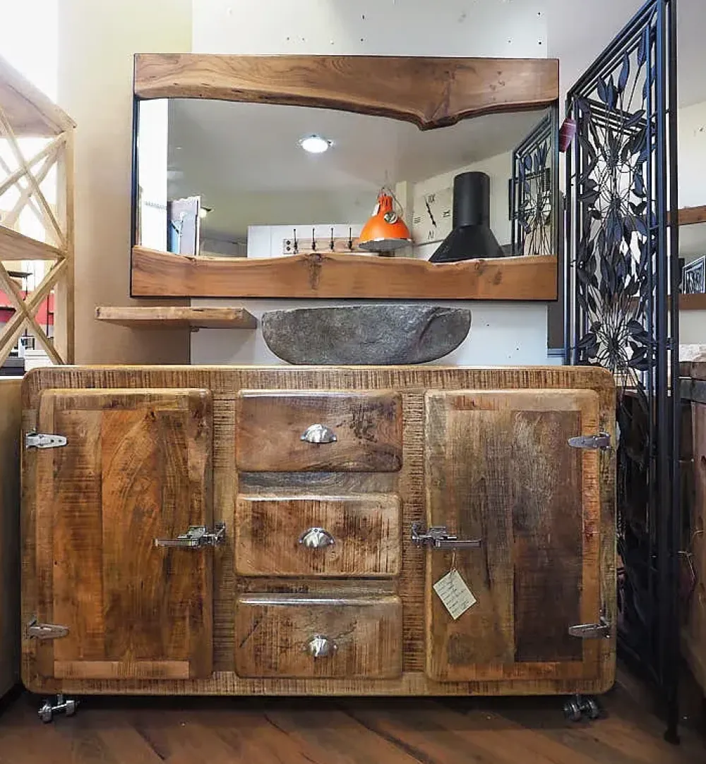 Hot Arredamento bagno: mobile Mobile bagno ghiacciaia con lavabo a prezzi convenienti Mobili Bagno A Terra