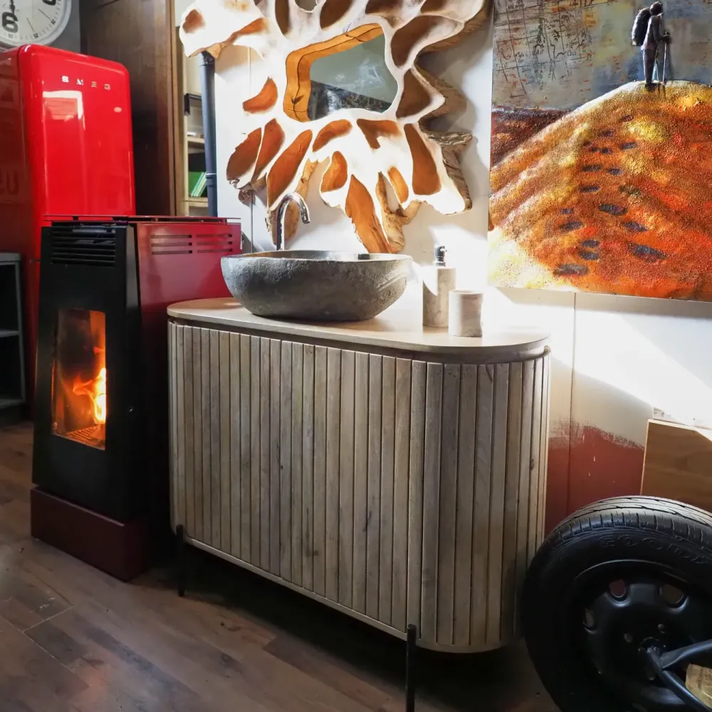 Arredamento bagno: mobile Mobile bagno oval in vero legno a prezzo scontato^Nuovi Mondi Collection Hot