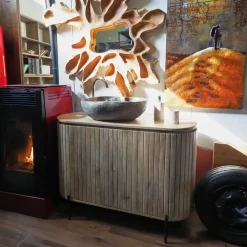 Arredamento bagno: mobile Mobile bagno oval in vero legno a prezzo scontato^Nuovi Mondi Collection Hot