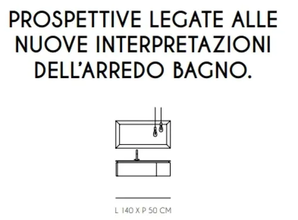 Ideagroup ARREDO BAGNO Idea group: MOBILE + SPECCHIO modello DOLCEVITA LACCATO OPACO SCONTATO 30%- Mobili Bagno Sospeso