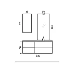 Bagno moderno sospeso^Compab Discount