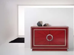 Soggiorno Marostica laccato rosso scontato del -30 %^Bamar