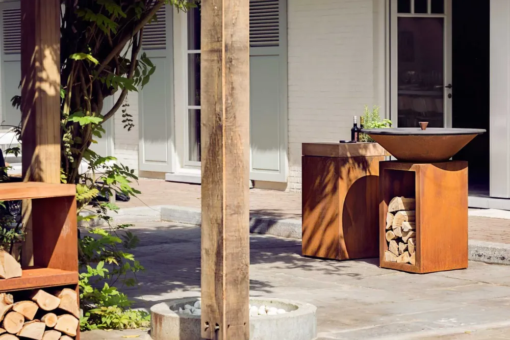 Barbecue Braciere da cottura ofyr classic storage corten 100 ad un prezzo mai così vantaggioso^Collezione esclusiva Outlet