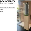 Box doccia Makro, piatto doccia less in makril 120x80 + vetro pluvio . Prezzo scontato!^Artigianale