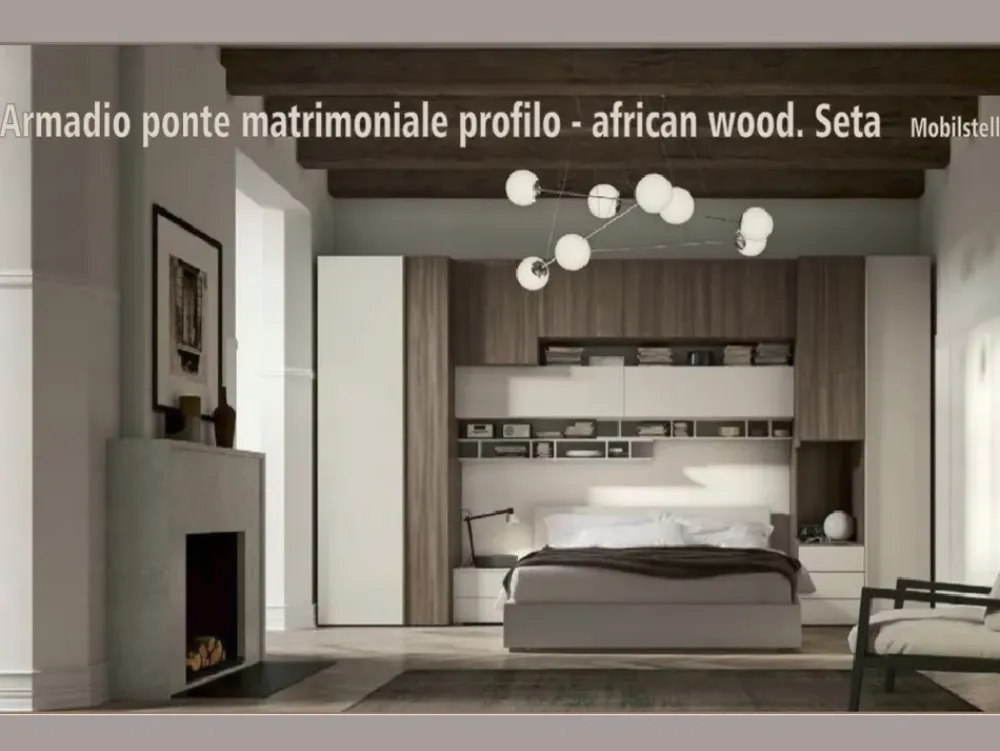 Clearance Camera completa Abitare Mobilstella in laminato a prezzo ribassato Camere Da Letto