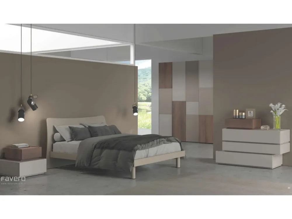 Camera completa con letto Zeus + gruppo Best + armadio Zantaro^Favero