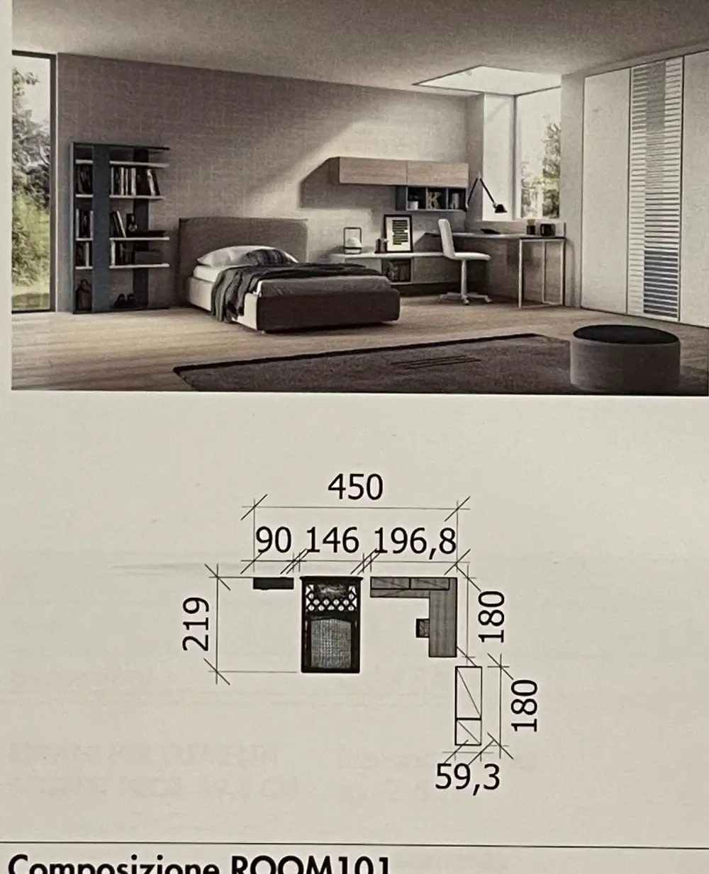 ZG Mobili Camera da letto 101 in legno a prezzo ribassato- Camere Da Letto