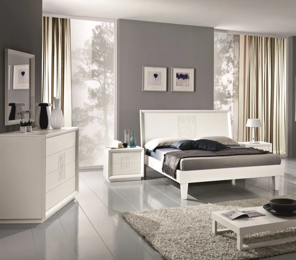 Euro Design Camera da letto Artemide frassino bianco in legno a prezzo ribassato- Camere Da Letto