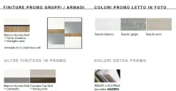 Artigianale Camera da letto Gdo 619 a prezzo scontato in laminato- Camere Da Letto