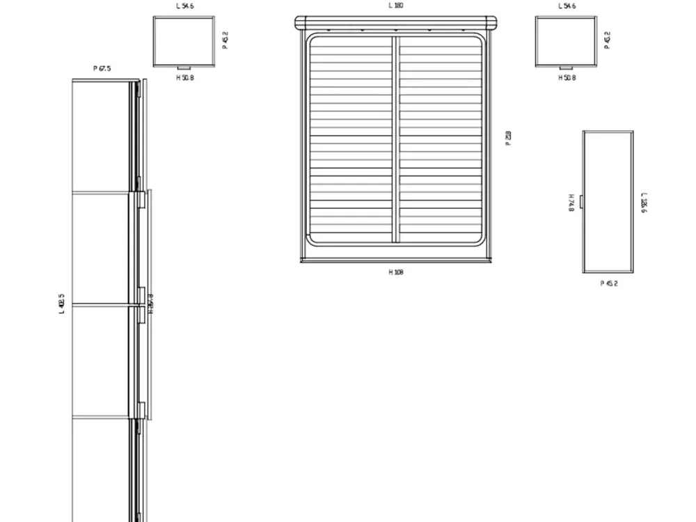 Hot Camera da letto Cm108 in laminato in Offerta Outlet Camere Da Letto