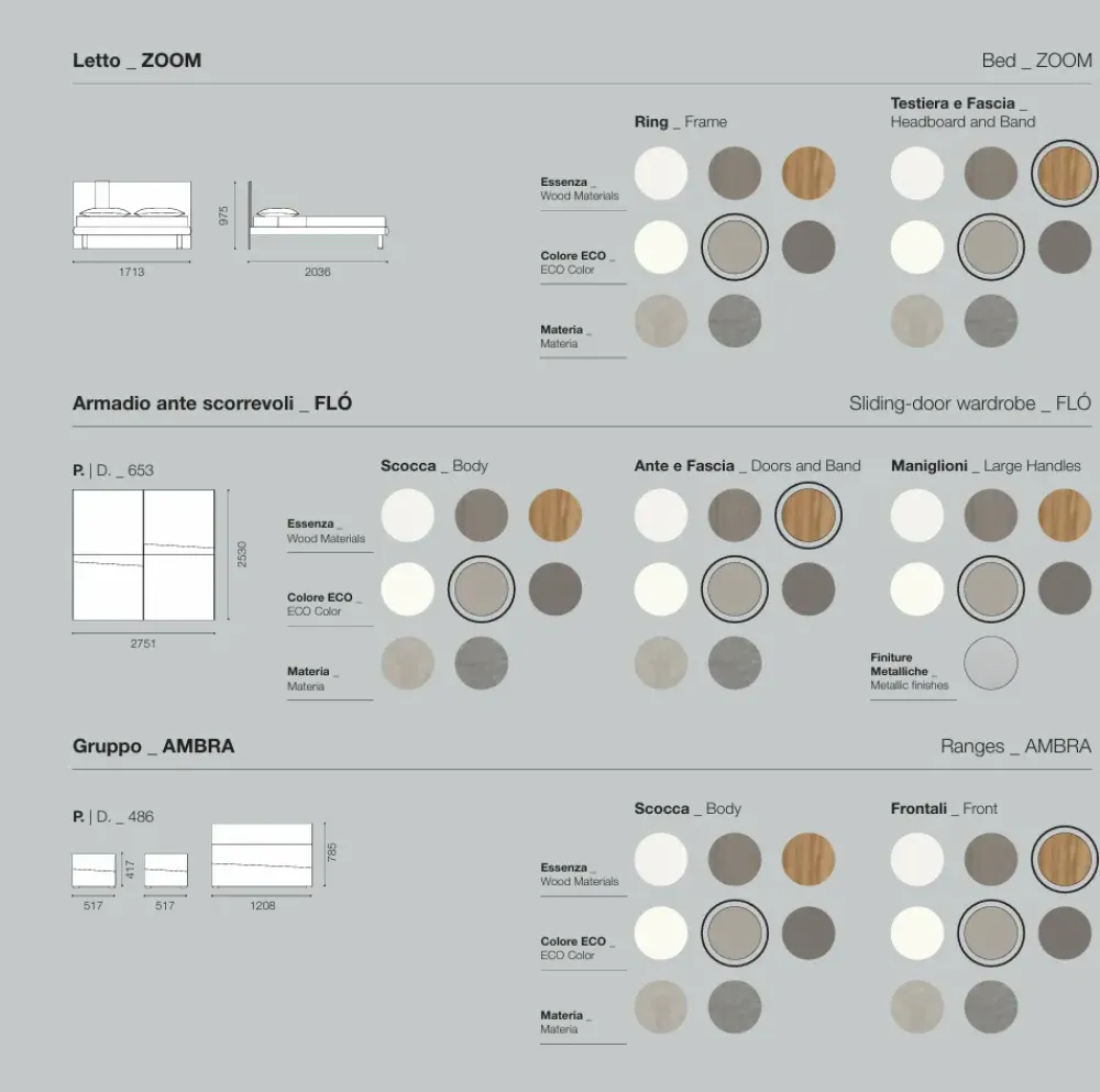 Camera da letto Composizione ambra 314 PREZZI OUTLET^Santalucia Hot