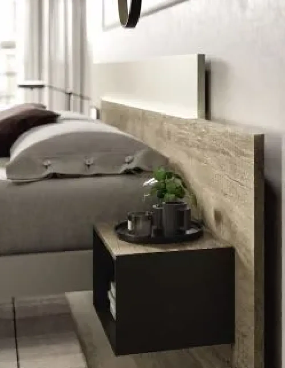 Outlet Camera da letto Composizione b013 in laccato opaco a prezzo scontato Camere Da Letto