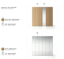 Camera da letto Composizione aria 319 in laminato a prezzo Outlet Camere Da Letto