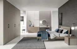 Camera da letto Composizione b017 in laccato opaco in Offerta Outlet Camere Da Letto