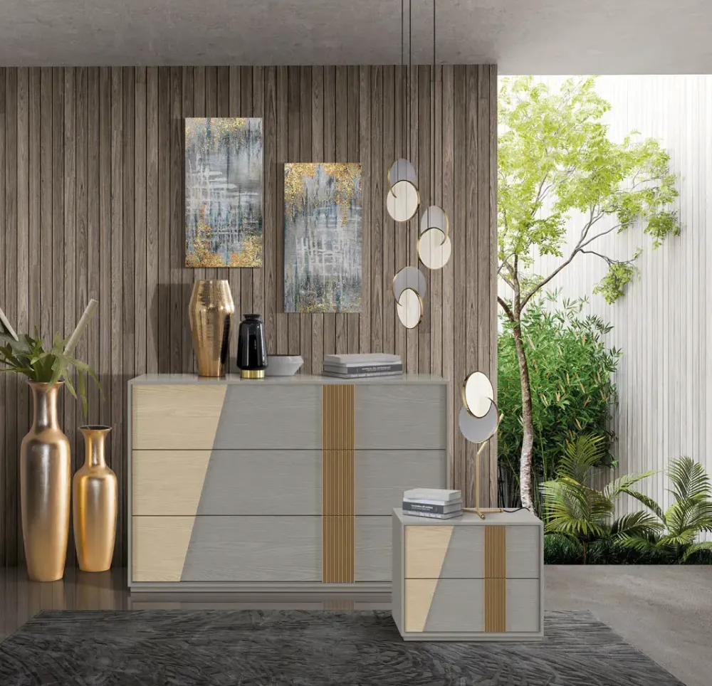 Mobilificio Bellutti Camera da letto Gruppo comò comodini caterina in legno a prezzo scontato- Camere Da Letto