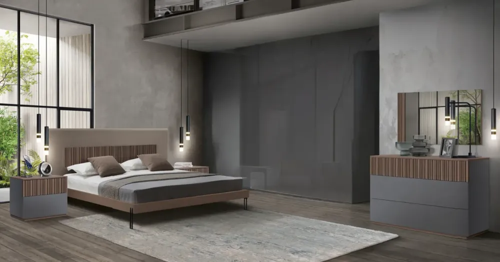 Mobilificio Bellutti Camera da letto Gruppo letto marica in legno a prezzo scontato- Camere Da Letto