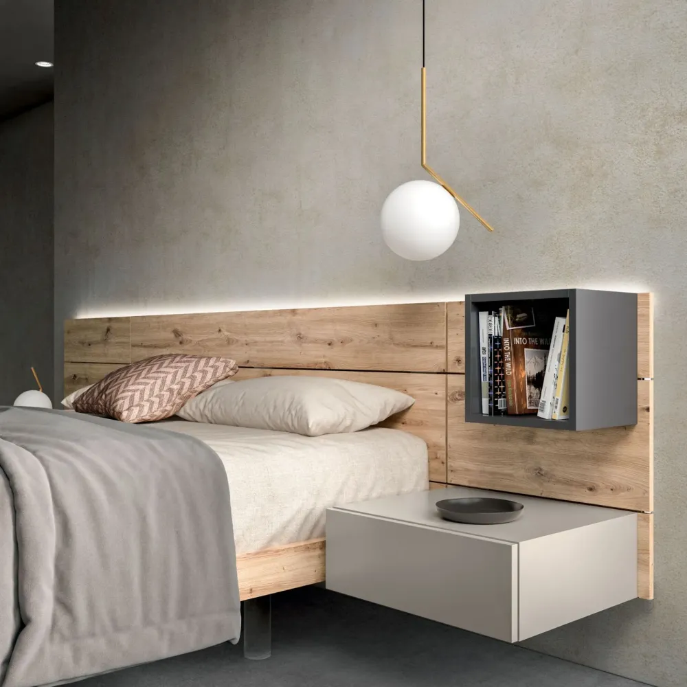 Camera da letto Gruppo letto hang in laminato a prezzo Outlet^ZG Mobili Discount