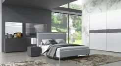 Artigianale Camera da letto Kloe composizione 1 in laminato a prezzo ribassato- Camere Da Letto