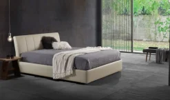 Excò Camera da letto Letto matrimoniale mod.liam in prosconto del 50% in ecopelle a prezzo scontato- Camere Da Letto