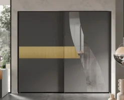 Artigianale Camera da letto Modello titanio in laminato a prezzo scontato- Camere Da Letto