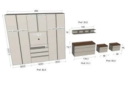 Camera da letto Modula a un prezzo vantaggioso^Tomasella