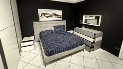 La casa moderna Camera da letto Mood in laccato opaco in Offerta Outlet- Camere Da Letto