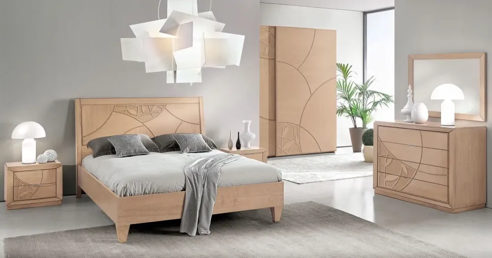 Camera da letto Nicole in legno in Offerta Outlet^Mobilificio Bellutti Best