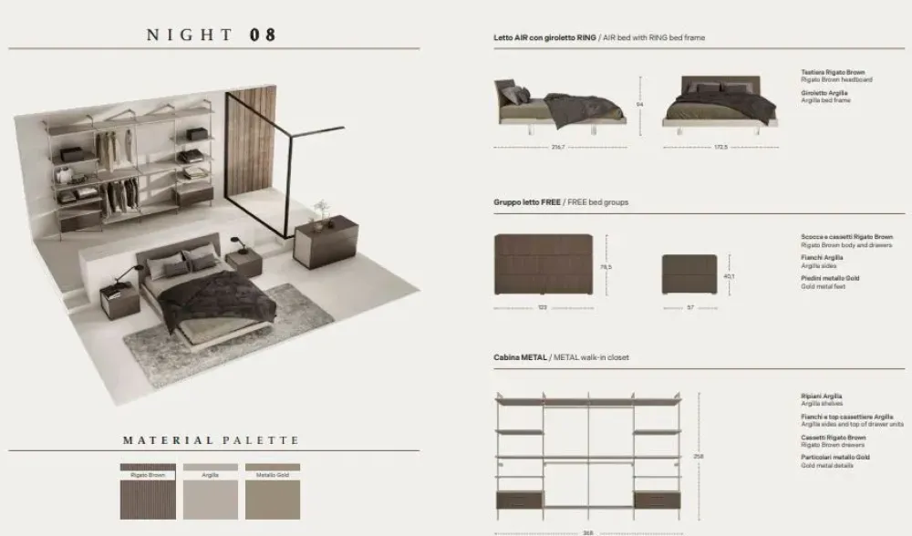 Camera da letto Night 08 power in laminato a prezzo Outlet^ZG Mobili Best