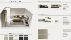 Camera da letto Night 01 power in laminato in Offerta Outlet^ZG Mobili Discount