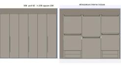 Camera da letto spillo   spazio e battente   in laccato opaco a prezzo Outlet^Pianca