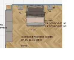 Camera da letto spillo   spazio e battente   in laccato opaco a prezzo Outlet^Pianca