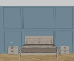 Camera da letto spillo   spazio e battente   in laccato opaco a prezzo Outlet^Pianca