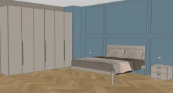 Camera da letto spillo   spazio e battente   in laccato opaco a prezzo Outlet^Pianca