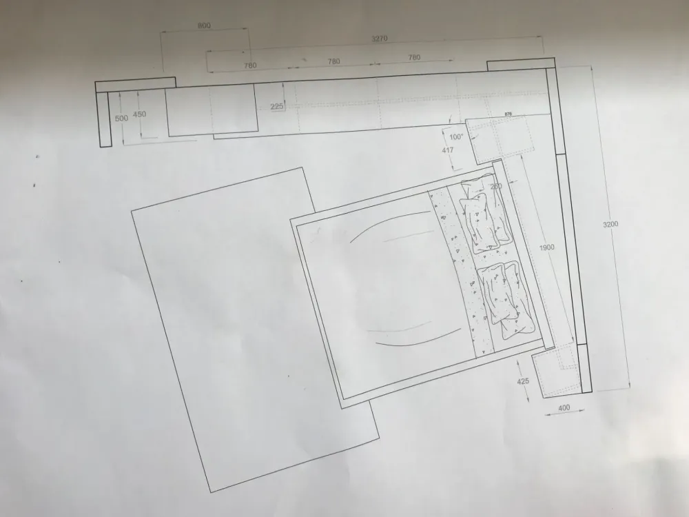 Camera da letto Retro letto in legno a prezzo scontato^Artigianale Hot