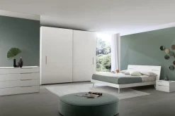 S75 Camera da letto Unica in laccato opaco a prezzo ribassato- Camere Da Letto