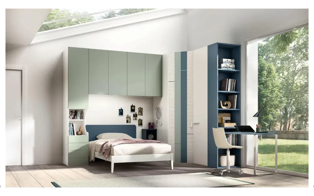 Cameretta 113 con letto a ponte in offerta^ZG Mobili