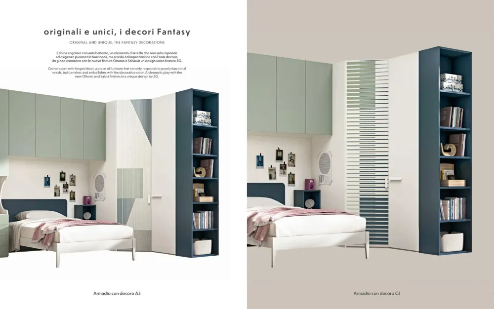 Cameretta 113 con letto a ponte in offerta^ZG Mobili