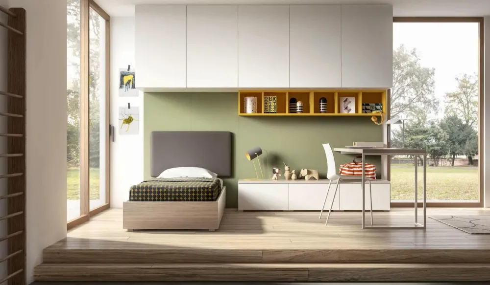 ZG Mobili Cameretta 120 in laccato opaco a prezzo Outlet- Camerette