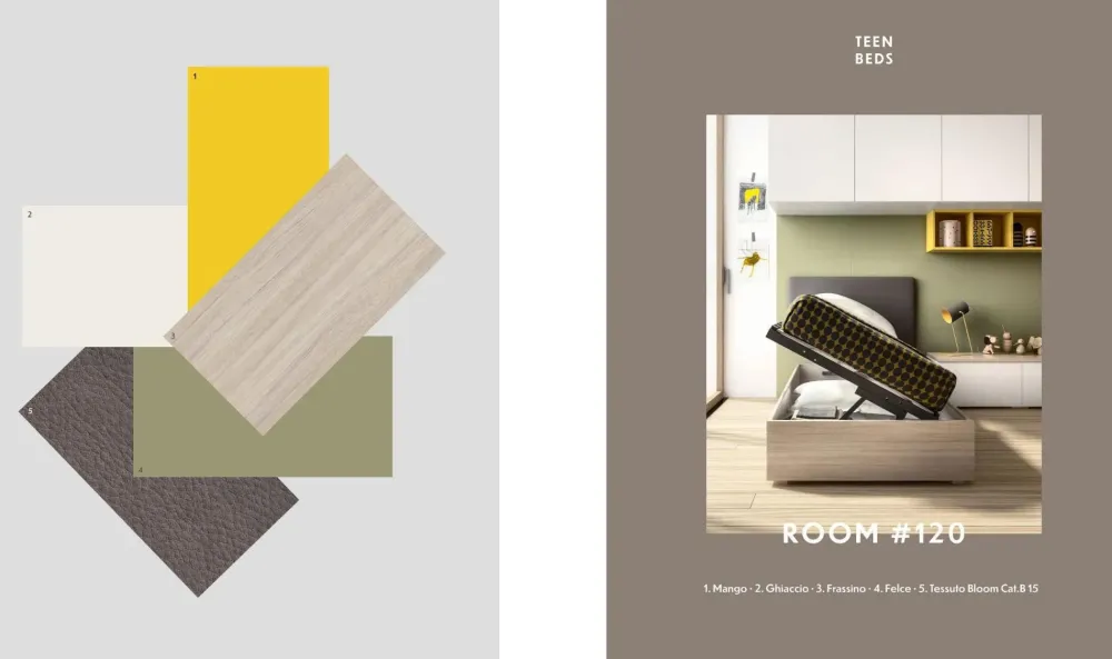 ZG Mobili Cameretta 120 in laccato opaco a prezzo Outlet- Camerette