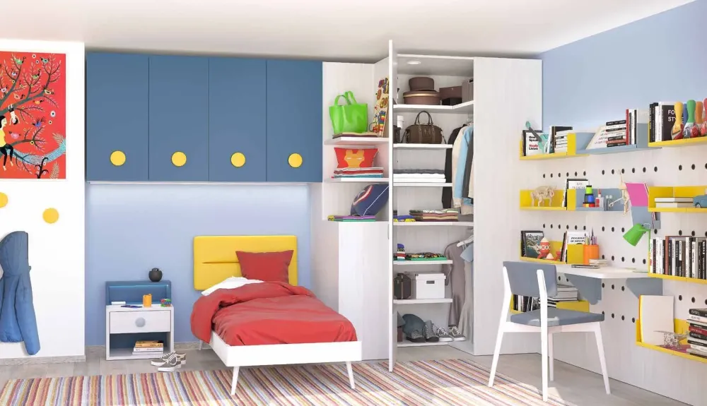 Cameretta Allegra in laminato materico a prezzo Outlet^Artigianale Sale