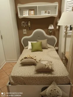 Colombini Casa Cameretta Arcadia tortora con letto una piazza e mezza in Offerta Outlet- Camerette