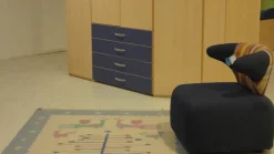 Discount Cameretta Blu con letto a terra a prezzo scontato Camerette