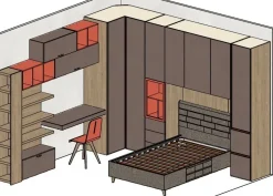 Clearance Cameretta Bronzo/corallo con uno sconto imbattibile Camerette