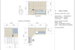 Clearance Cameretta Camera con cabina  con letto a soppalco scorrevole scontata Camerette