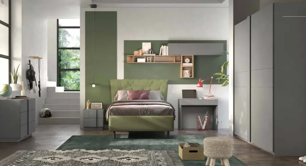 Outlet Cameretta Camera over con letto una piazza e mezza in offerta Camerette