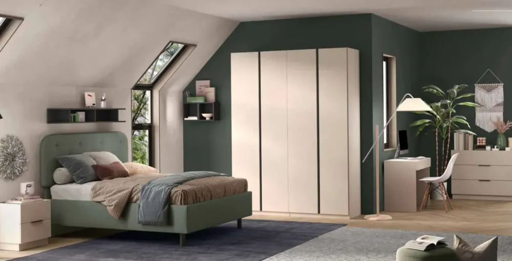 Outlet Cameretta Camera over con letto una piazza e mezza in offerta Camerette