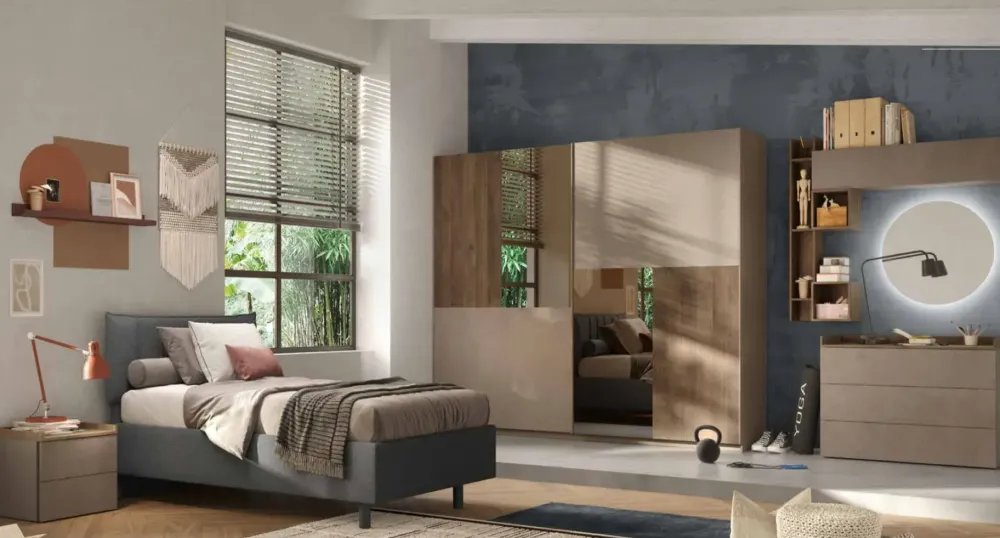 Outlet Cameretta Camera over con letto una piazza e mezza in offerta Camerette