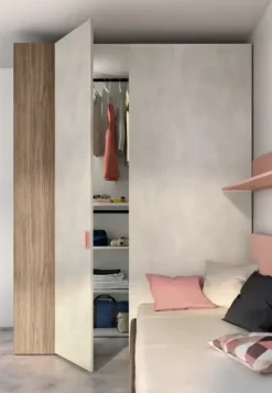 Cameretta Camera per teenager funzionale e moderna letti a terra in offerta^ZG Mobili