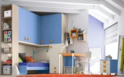 Discount Cameretta Cameretta a ponte 16  con letto a ponte scontata Camerette